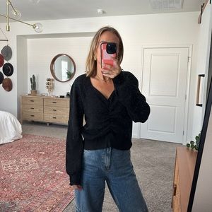 Brand new black v-neck sweater size small